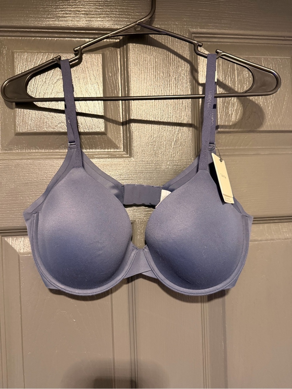 Calvin Klein molded underwire bra in Navy Blue